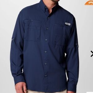 COLUMBIA • Men’s Navy PFG Shirt • Size Medium